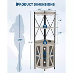 Meuble à vin d'angle pliable à 4 niveaux, en MDF et métal, pour le rangement du vin, organisateur de vin autoportant compact