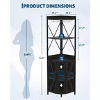 Meuble à vin d'angle pliable à 4 niveaux, en MDF et métal, pour le rangement du vin, organisateur de vin autoportant compact