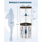 Meuble à vin d'angle pliable à 4 niveaux, en MDF et métal, pour le rangement du vin, organisateur de vin autoportant compact