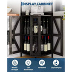 Meuble à vin d'angle pliable à 4 niveaux, en MDF et métal, pour le rangement du vin, organisateur de vin autoportant compact