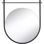 Uttermost Nassau 30x33 Black Round Wall Mirror