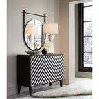Miroir mural rond noir Uttermost Nassau 30x33