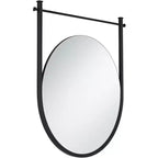 Miroir mural rond noir Uttermost Nassau 30x33