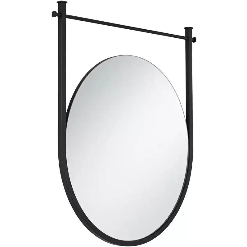 Miroir mural rond noir Uttermost Nassau 30x33