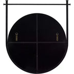 Miroir mural rond noir Uttermost Nassau 30x33