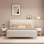 Table de chevet moderne blanche de 58 cm de haut avec un tiroir et une étagère ouverte, poignée dorée, idéale pour la décoration de chambre à coucher