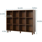 Étagère Bibliothèque Cube Autoportante, Bibliothèque Ouverte avec Base Pieds, Étagère de Rangement Moderne pour Bureau, Salon et Chambre à Coucher