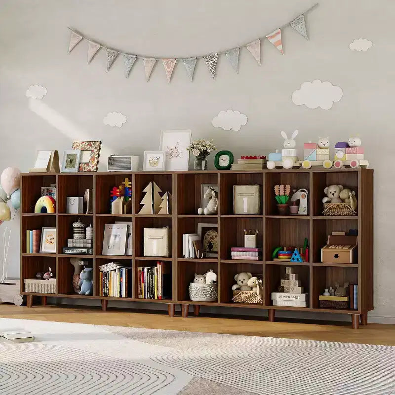 Étagère Bibliothèque Cube Autoportante, Bibliothèque Ouverte avec Base Pieds, Étagère de Rangement Moderne pour Bureau, Salon et Chambre à Coucher