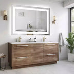 Miroir de salle de bain LED anti-buée MAYEERTY, double source lumineuse avec trois modes d'éclairage
