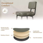 COZONY Tabourets de Bar Hauteur Comptoir Lot de 2, Chaises de Bar 66 cm en Similicuir avec Dossier pour Îlot de Cuisine et Salle à Manger