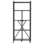 Étagère de rangement pliable à 5 niveaux VIYET avec roulettes 71 x 33 x 167 cm, en métal