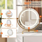 Coiffeuse d'angle Whisen, Ensemble de coiffeuse moderne, Table de maquillage avec miroir, tabouret et grand rangement - Blanc