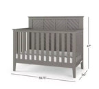 Ensemble de chambre de bébé 3 pièces Atwood de Child Craft, incluant un lit convertible 4-en-1, une commode et un chiffonnier