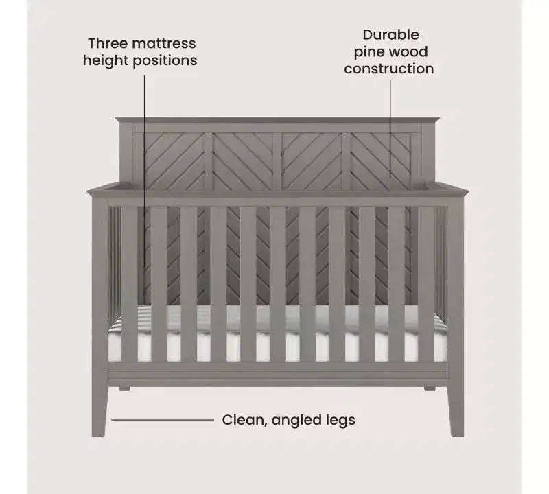 Ensemble de chambre de bébé 3 pièces Atwood de Child Craft, incluant un lit convertible 4-en-1, une commode et un chiffonnier