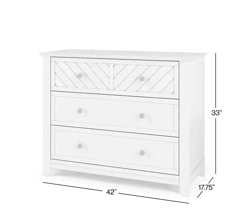 Ensemble de chambre de bébé 3 pièces Atwood de Child Craft, incluant un lit convertible 4-en-1, une commode et un chiffonnier