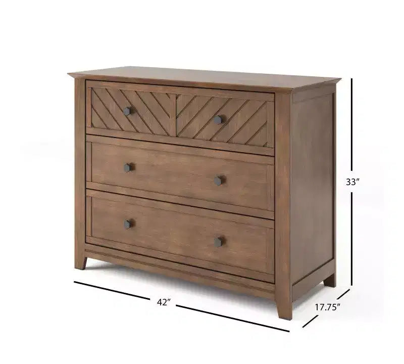 Ensemble de chambre de bébé 3 pièces Atwood de Child Craft, incluant un lit convertible 4-en-1, une commode et un chiffonnier
