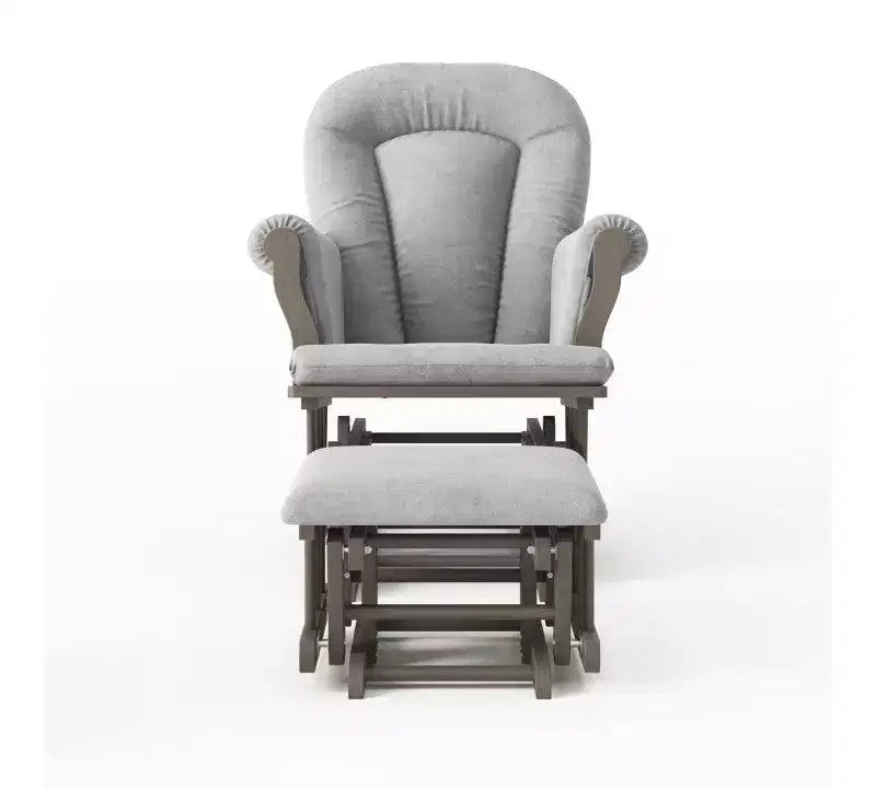 Ensemble fauteuil à bascule et pouf Child Craft Cozy Glider, coussin rembourré avec poches de rangement pratiques, base et cadre en bois massif