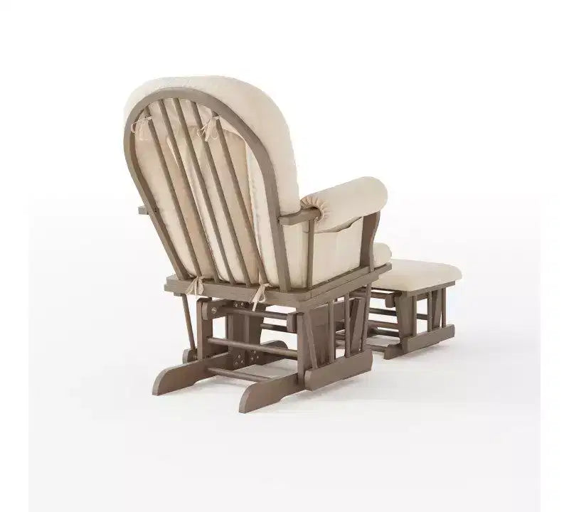 Ensemble fauteuil à bascule et pouf Child Craft Cozy Glider, coussin rembourré avec poches de rangement pratiques, base et cadre en bois massif