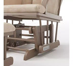 Ensemble fauteuil à bascule et pouf Child Craft Cozy Glider, coussin rembourré avec poches de rangement pratiques, base et cadre en bois massif