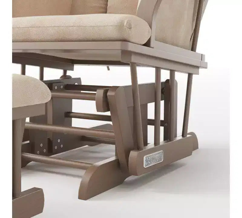 Ensemble fauteuil à bascule et pouf Child Craft Cozy Glider, coussin rembourré avec poches de rangement pratiques, base et cadre en bois massif