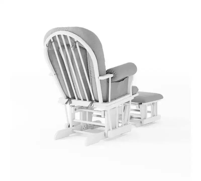 Ensemble fauteuil à bascule et pouf Child Craft Cozy Glider, coussin rembourré avec poches de rangement pratiques, base et cadre en bois massif