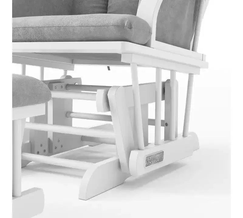 Ensemble fauteuil à bascule et pouf Child Craft Cozy Glider, coussin rembourré avec poches de rangement pratiques, base et cadre en bois massif