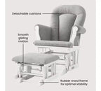 Ensemble fauteuil à bascule et pouf Child Craft Cozy Glider, coussin rembourré avec poches de rangement pratiques, base et cadre en bois massif