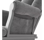 Ensemble fauteuil à bascule et pouf Child Craft Cozy Glider, coussin rembourré avec poches de rangement pratiques, base et cadre en bois massif