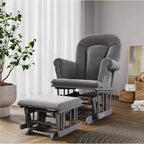 Ensemble fauteuil à bascule et pouf Child Craft Cozy Glider, coussin rembourré avec poches de rangement pratiques, base et cadre en bois massif