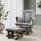 Ensemble fauteuil à bascule et pouf Child Craft Cozy Glider, coussin rembourré avec poches de rangement pratiques, base et cadre en bois massif