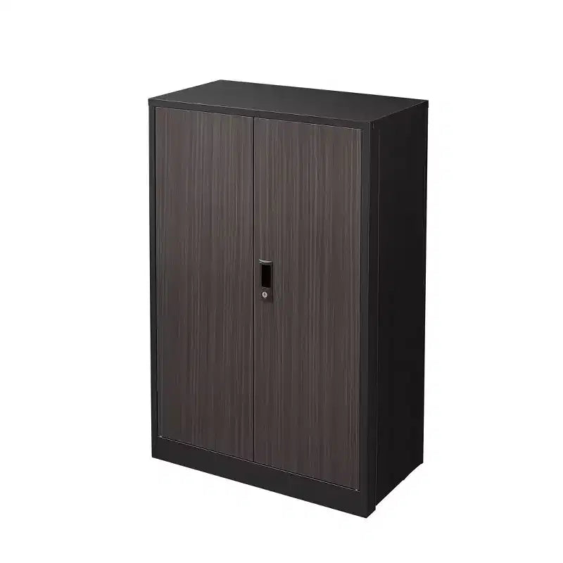 VIYET 27.5Armoire de Rangement Pliante en Métal, Classeur avec Portes Verrouillables et Étagère Réglable, Noir