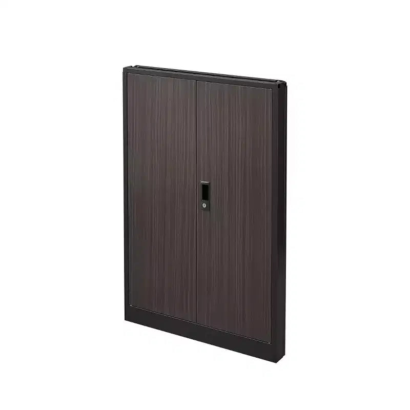 VIYET 27.5Armoire de Rangement Pliante en Métal, Classeur avec Portes Verrouillables et Étagère Réglable, Noir