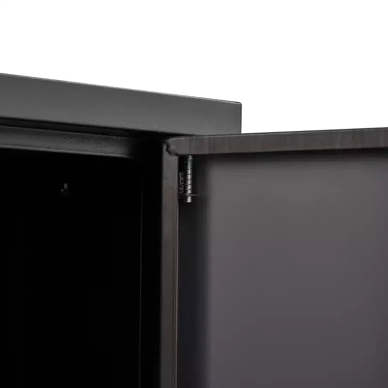 VIYET 27.5Armoire de Rangement Pliante en Métal, Classeur avec Portes Verrouillables et Étagère Réglable, Noir