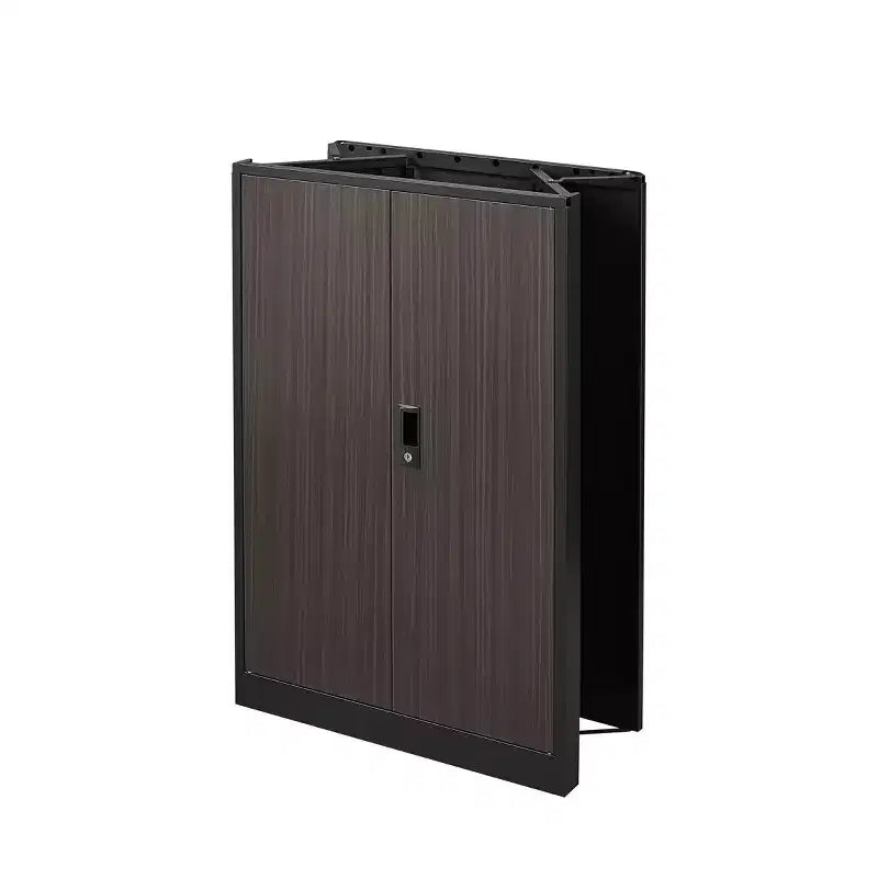 VIYET 27.5Armoire de Rangement Pliante en Métal, Classeur avec Portes Verrouillables et Étagère Réglable, Noir