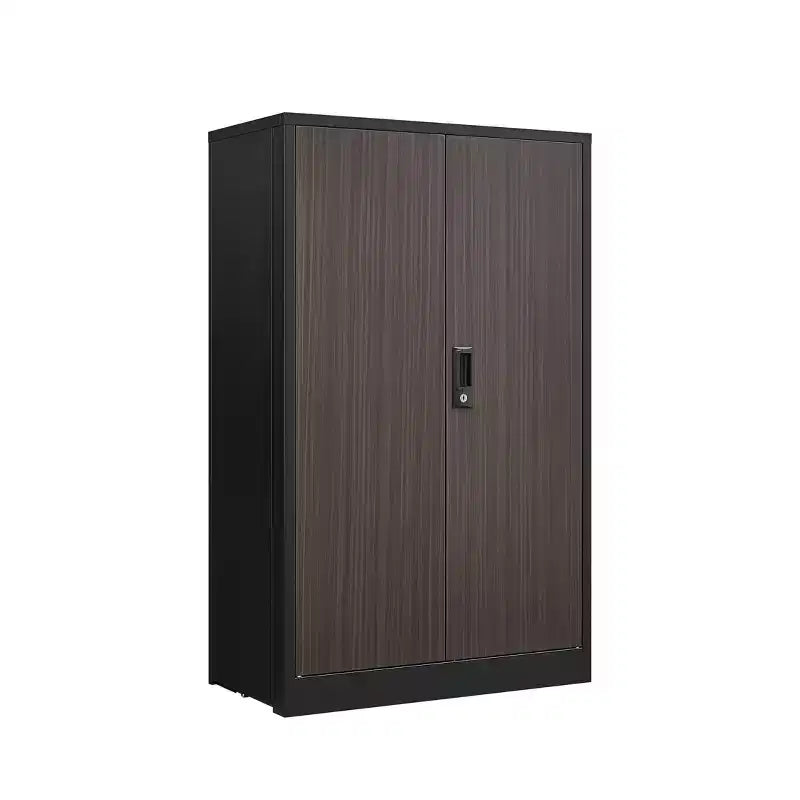 VIYET 27.5Armoire de Rangement Pliante en Métal, Classeur avec Portes Verrouillables et Étagère Réglable, Noir