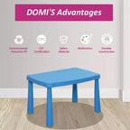 Table d'activités pour enfants pour la salle de classe et la maison, table rectangulaire légère pour enfants avec coins arrondis