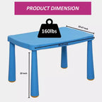 Table d'activités pour enfants pour la salle de classe et la maison, table rectangulaire légère pour enfants avec coins arrondis