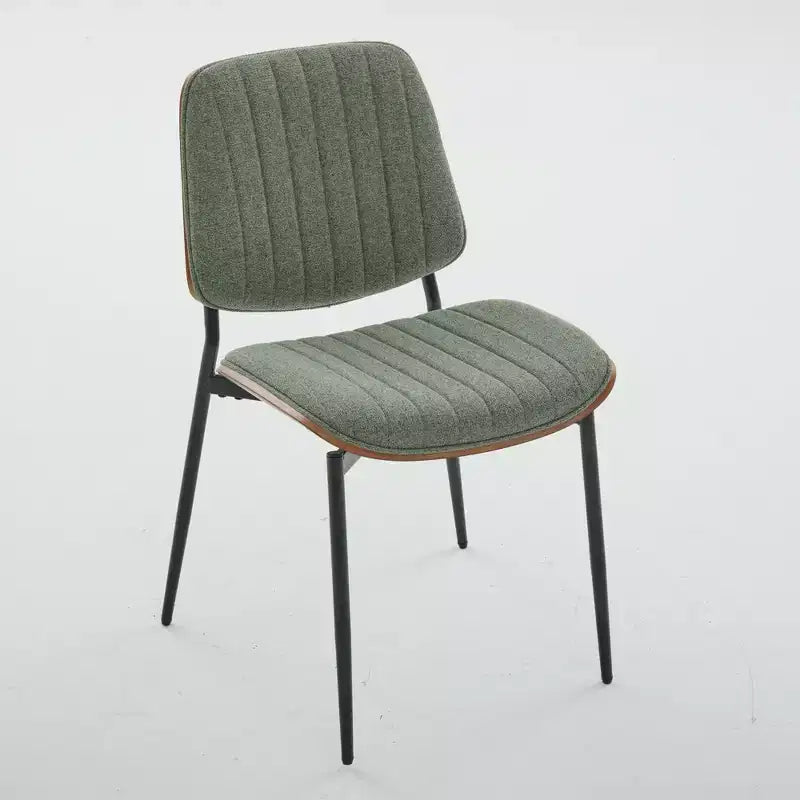 Lot de 2 chaises de cuisine TUYOHW en cuir synthétique avec pieds coniques en métal, chaises de salle à manger ergonomiques avec dossier incurvé, espacement des pieds plus large et plus profond