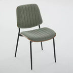 Lot de 2 chaises de cuisine TUYOHW en cuir synthétique avec pieds coniques en métal, chaises de salle à manger ergonomiques avec dossier incurvé, espacement des pieds plus large et plus profond