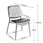 Lot de 2 chaises de cuisine TUYOHW en cuir synthétique avec pieds coniques en métal, chaises de salle à manger ergonomiques avec dossier incurvé, espacement des pieds plus large et plus profond