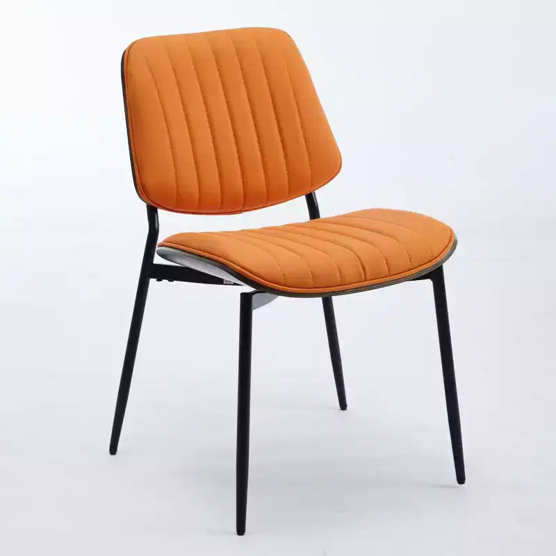 Lot de 2 chaises de cuisine TUYOHW en cuir synthétique avec pieds coniques en métal, chaises de salle à manger ergonomiques avec dossier incurvé, espacement des pieds plus large et plus profond