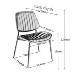 Lot de 2 chaises de cuisine TUYOHW en cuir synthétique avec pieds coniques en métal, chaises de salle à manger ergonomiques avec dossier incurvé, espacement des pieds plus large et plus profond