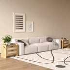 Table de chevet Acekool en rotin avec station de charge, table de chevet bohème à 2 tiroirs avec ports USB et Type-C