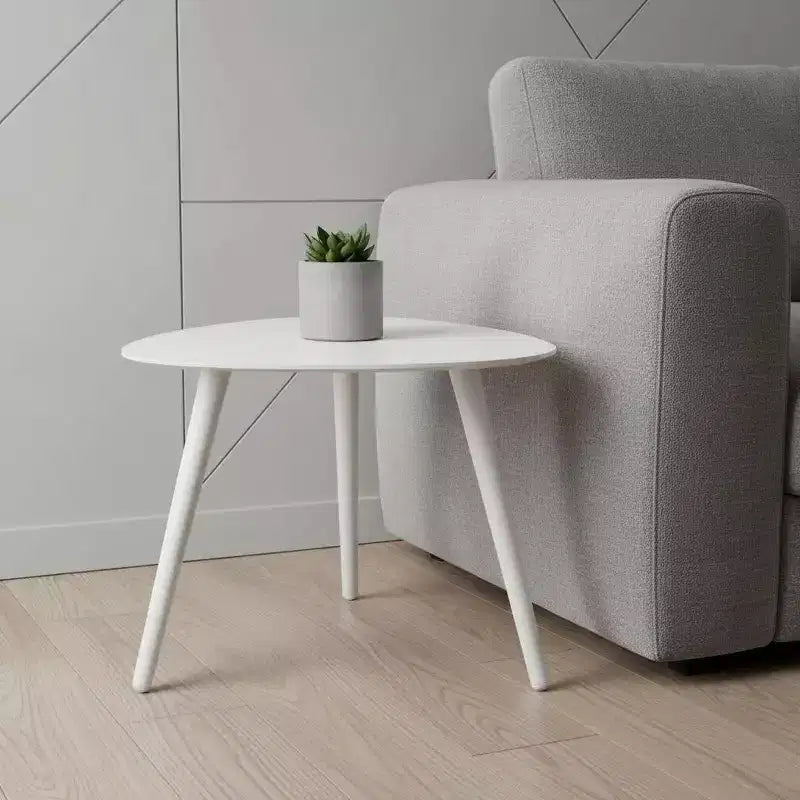 HomeRoots Table d'appoint 14 en aluminium blanc
