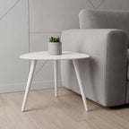 HomeRoots Table d'appoint 14 en aluminium blanc