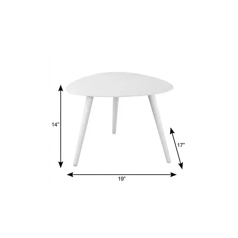 HomeRoots Table d'appoint 14 en aluminium blanc