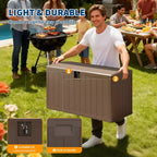 GustoWave Coffre de rangement étanche en résine de 492 litres Verrouillable, résistant aux UV, pour terrasse, outils de jardin et accessoires de piscine