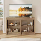 Console d'entrée Lantine de 150 cm avec étagère à 2 niveaux, table console de canapé rectangulaire pour entrée, salon, couloir, couleur chêne