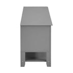 VIYET 59Meuble TV moderne pour téléviseurs de 60 pouces, console multimédia en MDF gris avec rangement multifonctionnel et portes magnétiques silencieuses
