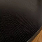 Table basse ottomane ronde 30,9, pouf rembourré en fausse fourrure, pieds en métal noir, étagère ouverte en bois, pour salon, chambre, entrée, hôtel